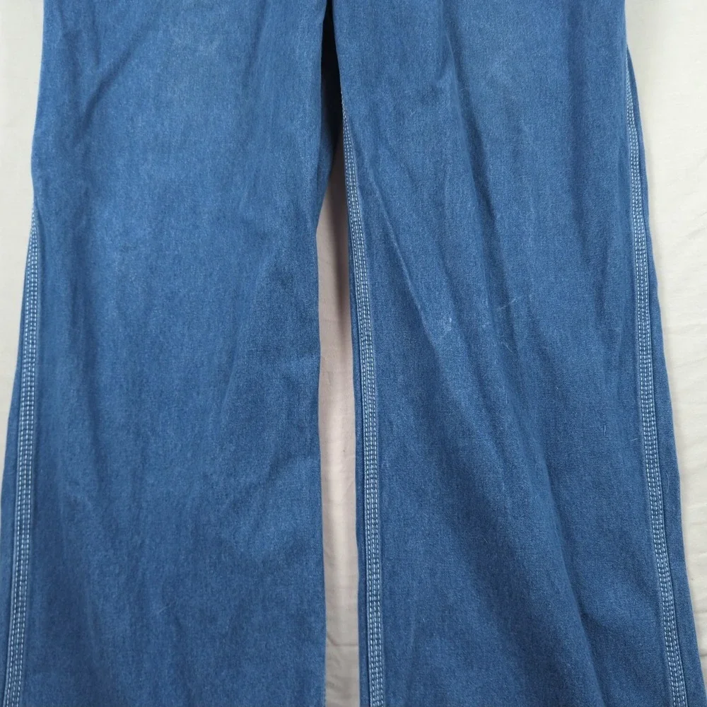 Liberty Overalls Mens 42x32‎ Blue Denim Utility Hamer Loop Carpenter Workwear